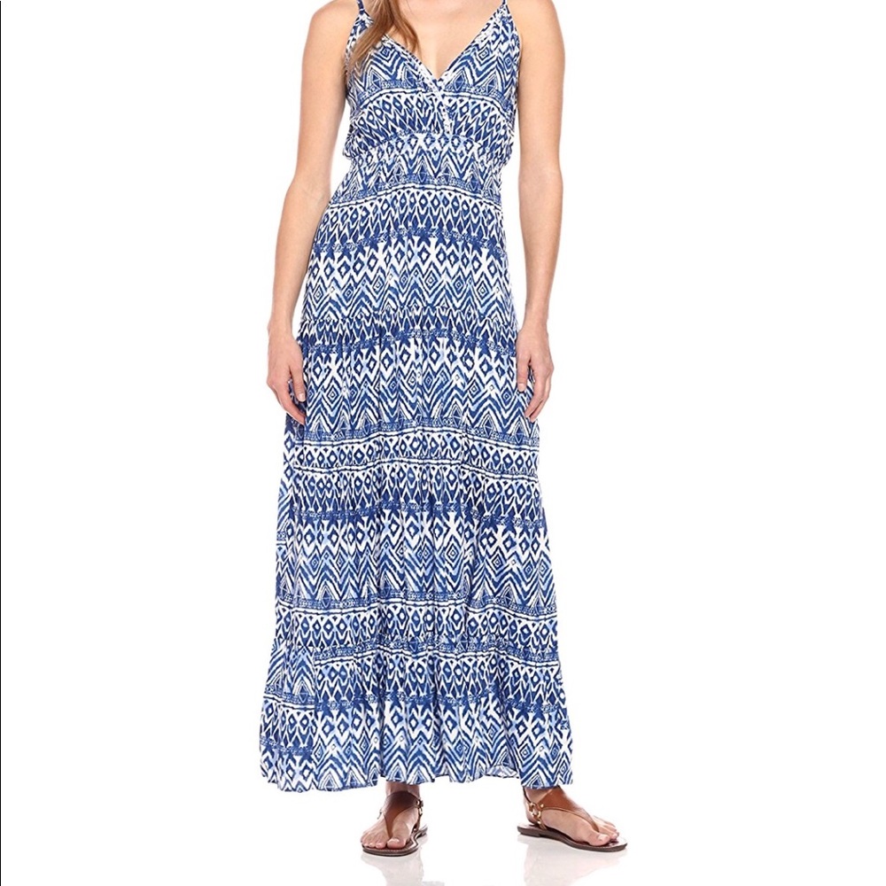 Karen Karen Rosewater Tiered Maxi Dress